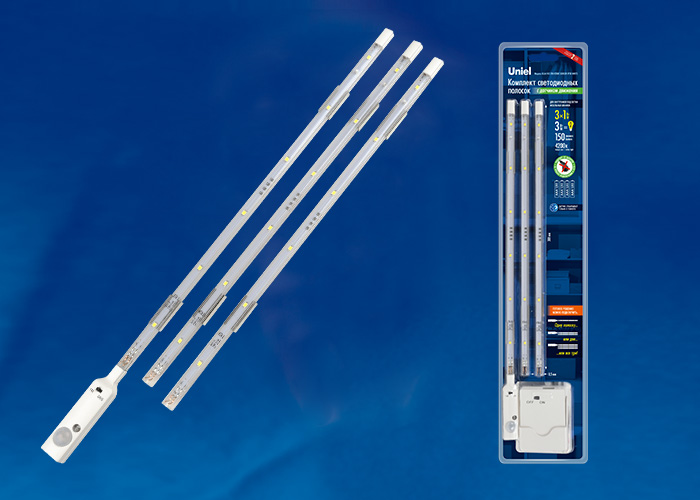 ULM-F42-3W/4200K SENSOR IP20 WHITE Комплект светодиодных полосок с датчиком движения 10Lux. Питание