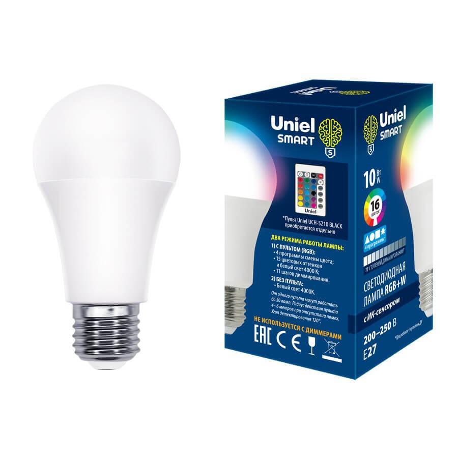 LED-A60-10W/RGB/E27/REG PLS21WH Лампа светодиодная с ИК сенсором. Форма А LED-A60-10W/RGB/E27/REG PLS21WH Лампа светодиодная с ИК сенсором. Форма А